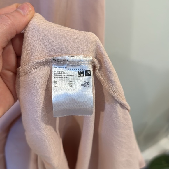 Uniqlo x UUUU Women’s Soft Pink Midi Dress Sleeveless Oversize Fit Size M - Picture 6 of 6